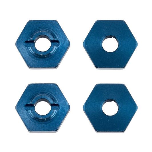 AE21562 - Associated Electrics FT 1:14 Wheel Hexes, blue aluminum