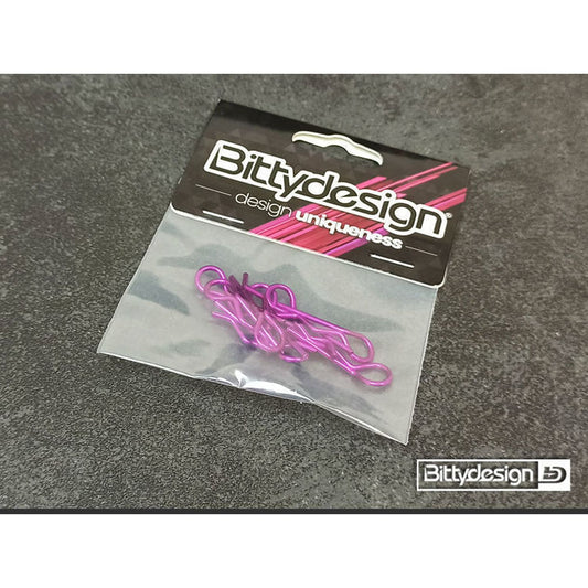 BDBC-88P - Bittydesign Clips Kit for Big scale model cars (1/5 - 1/6 - 1/7 - 1/8) - Pink, 8 pcs.