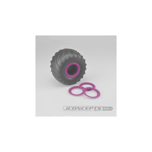 JCO2651-4 - JConcepts Tribute | Aggressor Wheel Mock Beadlock Rings - Pink