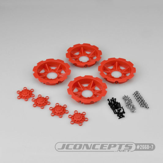 JCO2668-7 - JConcepts Tracker Wheel Discs | Fits Dragon Wheels - Red