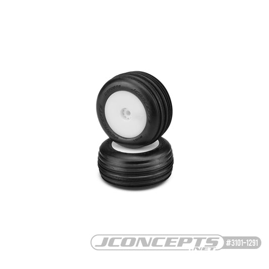 JCO3101-1291 - JConcepts Carvers - Pre-Mounted, Losi Mini-T 2.0 - White Wheels - 2pc.