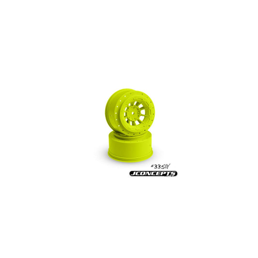 JCO3351Y - JConcepts Hazard - Slash Rear, Slash 4x4 F&R Wheel - Yellow - 2pc.