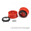 JCO3391RB - JConcepts Tremor, Slash Rear, Slash 4x4 F&R Wheel - Red / Black - 2pc.