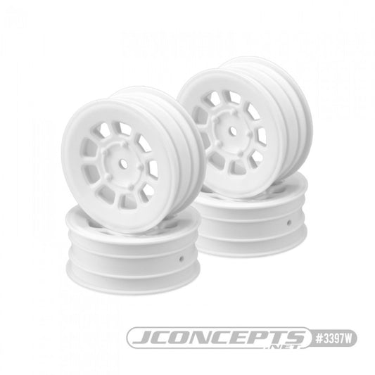 JCO3397W - JConcepts 9 Shot - 2.2&quot; Front Wheel - White - 4pc.