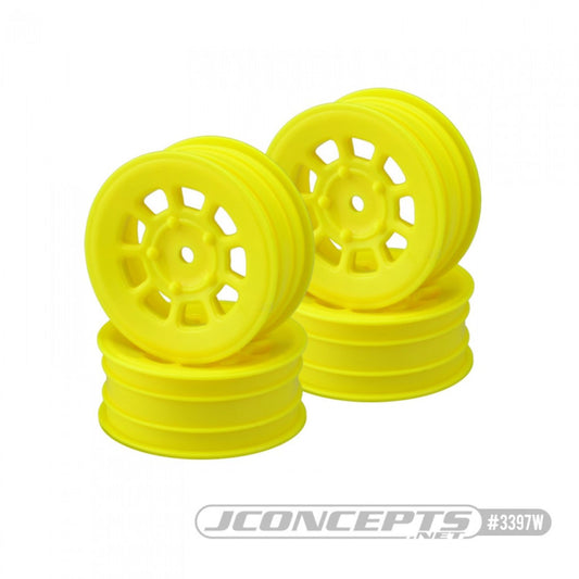 JCO3397Y - JConcepts 9 Shot - 2.2&quot; Front Wheel - Yellow - 4pc.