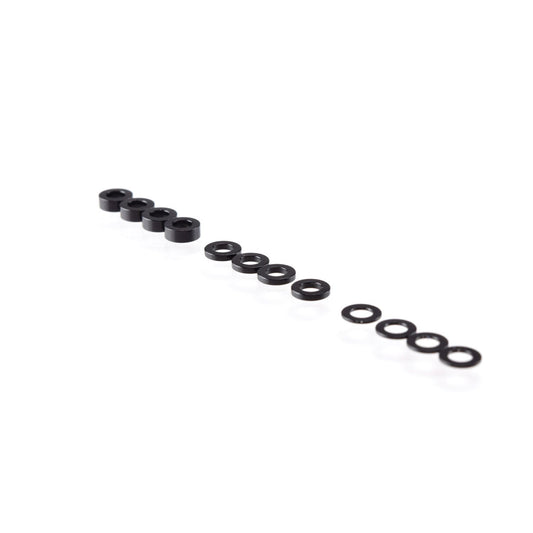 RP-0110-BLK - RUDDOG 3mm Washer Set Black (0.5mm/1.0mm/2.0mm)