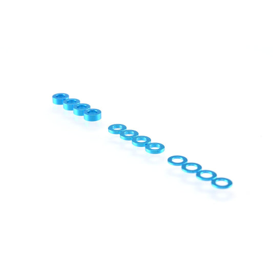 RP-0110-LBL - RUDDOG 3mm Washer Set Light Blue (0.5mm/1.0mm/2.0mm)