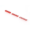 RP-0110-RED - RUDDOG 3mm Washer Set Red (0.5mm/1.0mm/2.0mm)